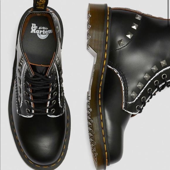 COPY - Dr.Martens 1460 Stud BLACK ROLLED VINTAGE SMOOTH
